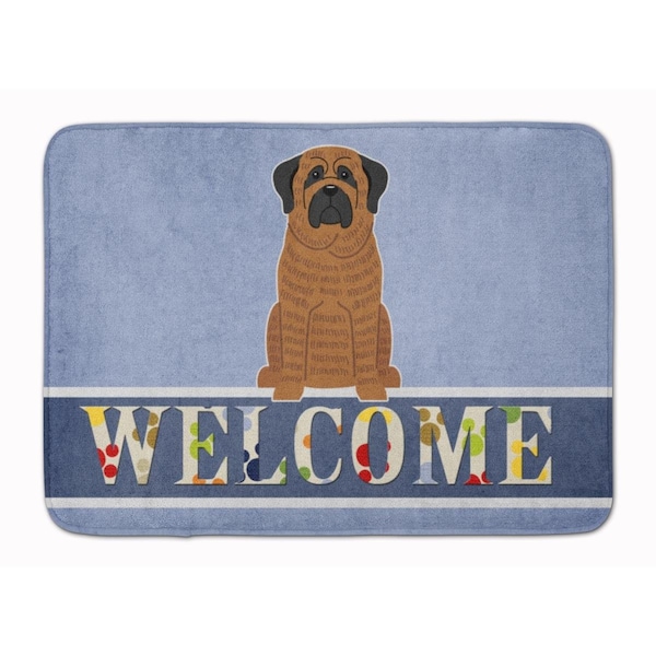 Carolines Treasures Mastiff Brindle Welcome Machine Washable Memory Foam Mat BB5596RUG - main